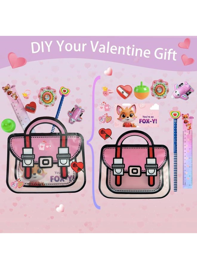 SQZUWIT Valentines Gifts for Kids - 24 Pack Assorted Valentines Stationery set - Image 5