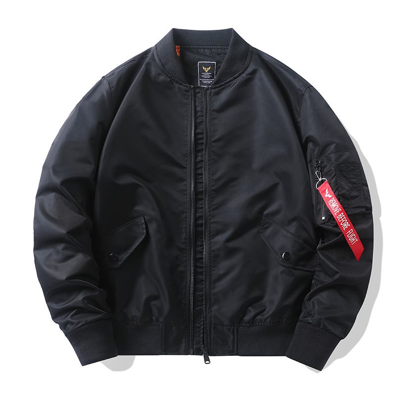 Tough Guy Jacket Live Supply [Plus Cotton/Thin] Air Force Ma1 Pilot Jacket Men'S Flight Jacket - Image 3