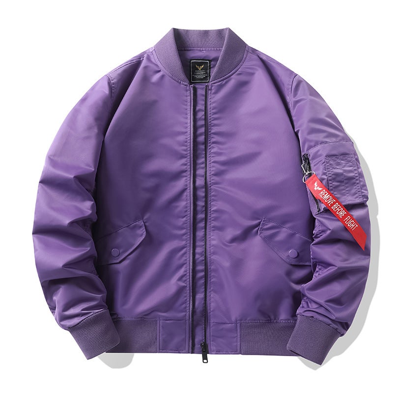 Tough Guy Jacket Live Supply [Plus Cotton/Thin] Air Force Ma1 Pilot Jacket Men'S Flight Jacket - Image 2