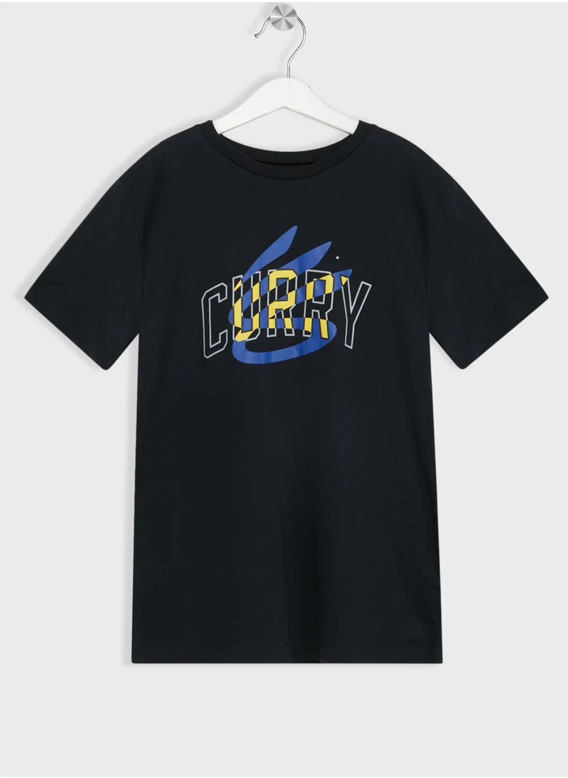 UNDER ARMOUR Boys' Curry Logo T-Shirt