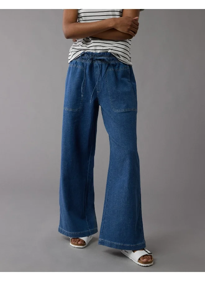 امريكان ايجل AE Dreamy Drape Linen-Blend Pull-On Pant