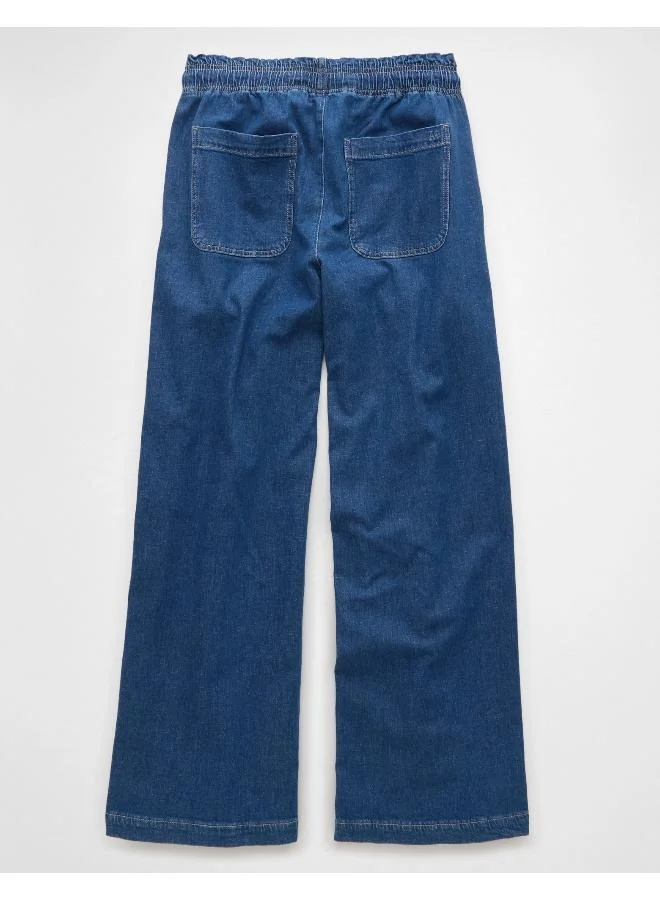 American Eagle AE Dreamy Drape Linen-Blend Pull-On Pant