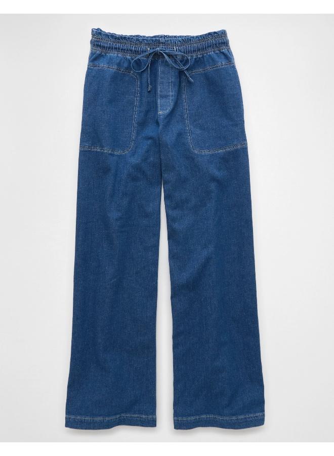 American Eagle AE Dreamy Drape Linen-Blend Pull-On Pant  - Image 3