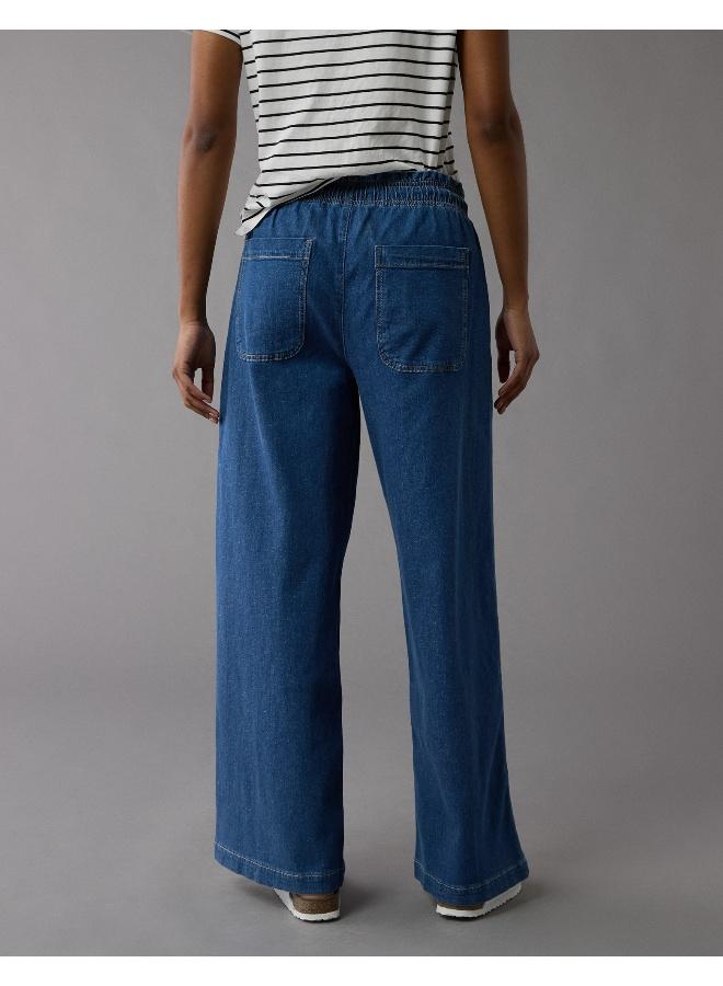 American Eagle AE Dreamy Drape Linen-Blend Pull-On Pant  - Image 4