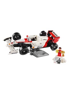 ليغو 10330 Icons McLaren MP4/4 & Ayrton Senna Minifigure، ديكور للمكتب أو المنزل أو المكتب، أو هدية عيد ميلاد لمحبي سيارات السباق النموذجية الرائعة، مجموعة بناء للبالغين  - Image 4