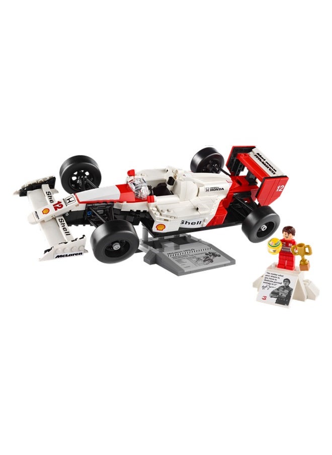 LEGO - Icons McLaren MP4/4 & Ayrton Senna Vehicle Set, F1 Race Car Model kit for Adults to Build with Race Driver Minifigure, Home or Office Desk Décor, Formula One Birthday Gifts for Men & Women 10330 (693 pieces) - Image 1