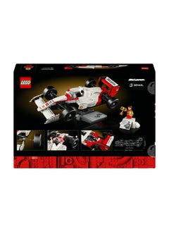 ليغو 10330 Icons McLaren MP4/4 & Ayrton Senna Minifigure، ديكور للمكتب أو المنزل أو المكتب، أو هدية عيد ميلاد لمحبي سيارات السباق النموذجية الرائعة، مجموعة بناء للبالغين  - Image 2