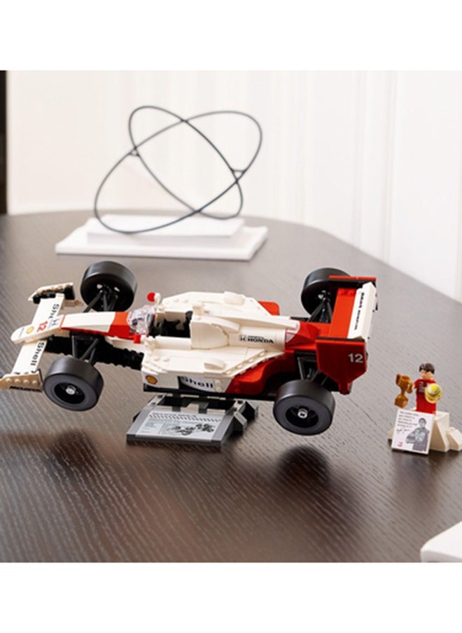 LEGO - Icons McLaren MP4/4 & Ayrton Senna Vehicle Set, F1 Race Car Model kit for Adults to Build with Race Driver Minifigure, Home or Office Desk Décor, Formula One Birthday Gifts for Men & Women 10330 (693 pieces) - Image 1