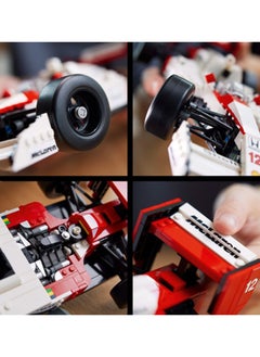 ليغو 10330 Icons McLaren MP4/4 & Ayrton Senna Minifigure، ديكور للمكتب أو المنزل أو المكتب، أو هدية عيد ميلاد لمحبي سيارات السباق النموذجية الرائعة، مجموعة بناء للبالغين  - Image 5