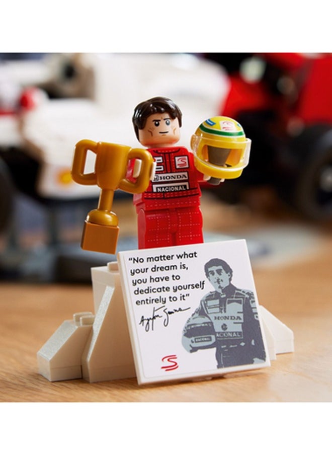 LEGO - Icons McLaren MP4/4 & Ayrton Senna Vehicle Set, F1 Race Car Model kit for Adults to Build with Race Driver Minifigure, Home or Office Desk Décor, Formula One Birthday Gifts for Men & Women 10330 (693 pieces) - Image 1