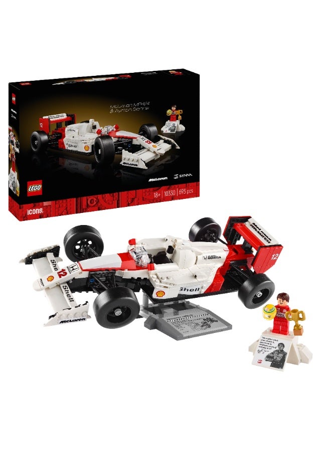 LEGO Icons McLaren MP4/4 & Ayrton Senna Set for Adults 10330 (Age 18+, 693 Pieces) - Image 1