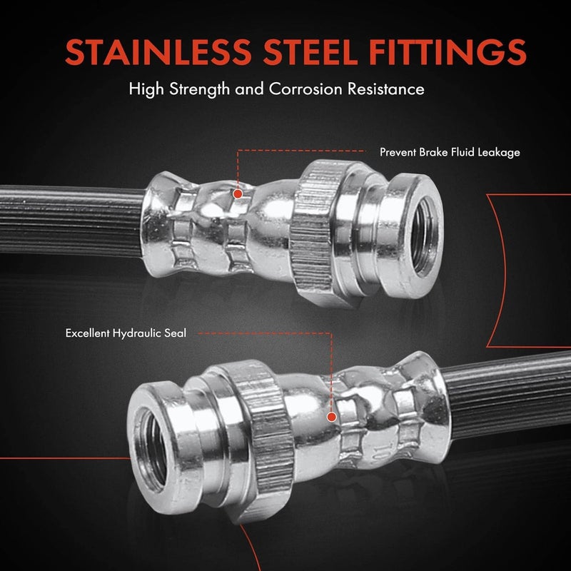 A-Premium Rear Outer Brake Hydraulic Hose - Image 4