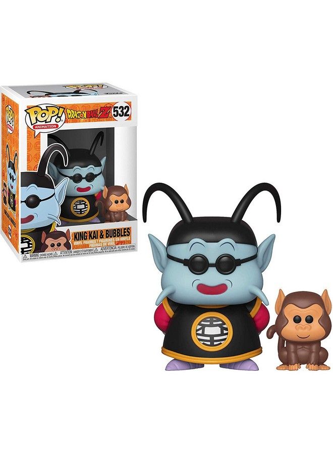 Funko King Kai & Bubbles: Dragonball Z X Funko Pop! Animation Vinyl Figure & 1 Pop! Compatible Pet Plastic Graphical Protector Bundle [532 / 36406 B] - Image 1