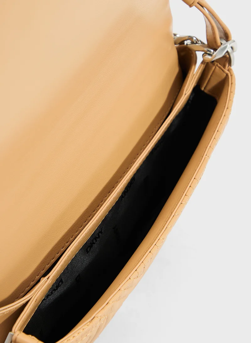 DKNY Desiree Flap Over Chain Detailed Crossbody