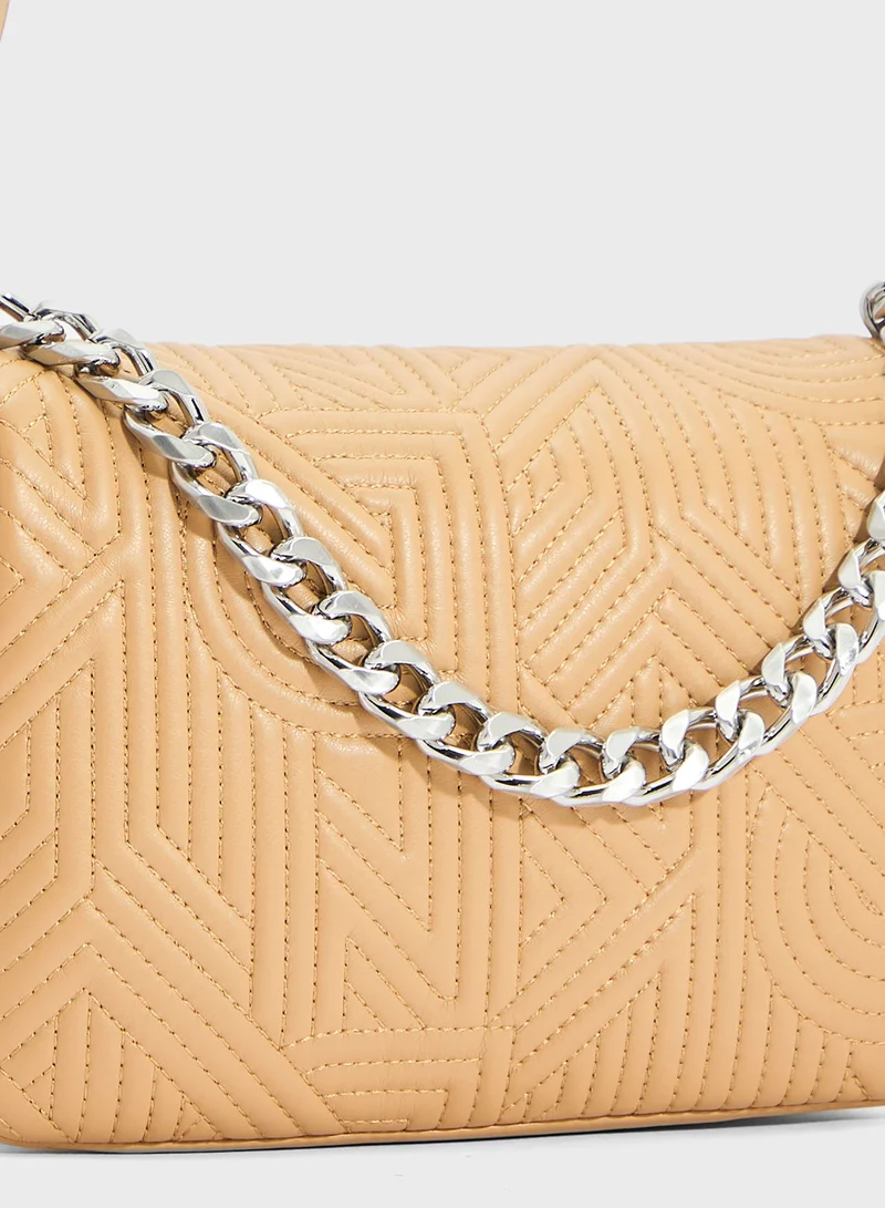 DKNY Desiree Flap Over Chain Detailed Crossbody
