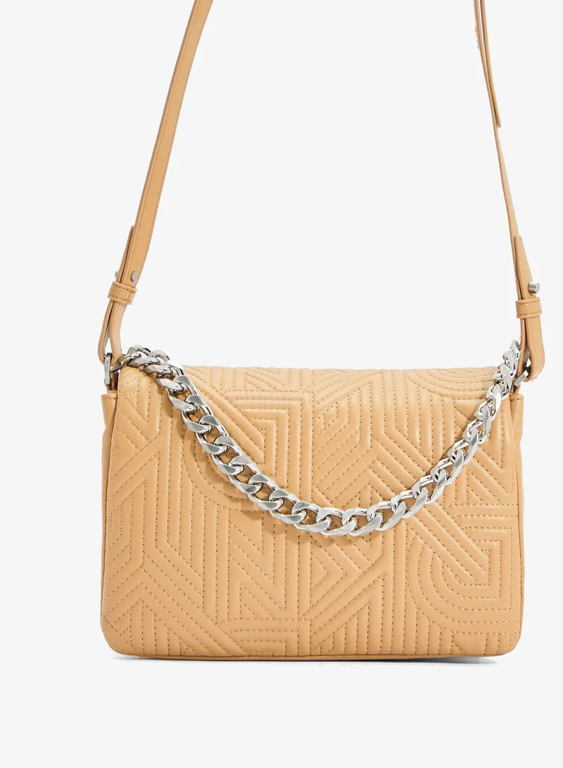 DKNY Desiree Flap Over Chain Detailed Crossbody