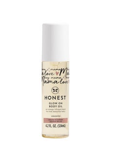 The Honest Company The Honest Company Honest Mama Hydrating and Soothing Glow On Body + Belly Oil | Plant-Based, Hypoallergenic, Fragrance-Free | 4.2 fl oz  - Image 1