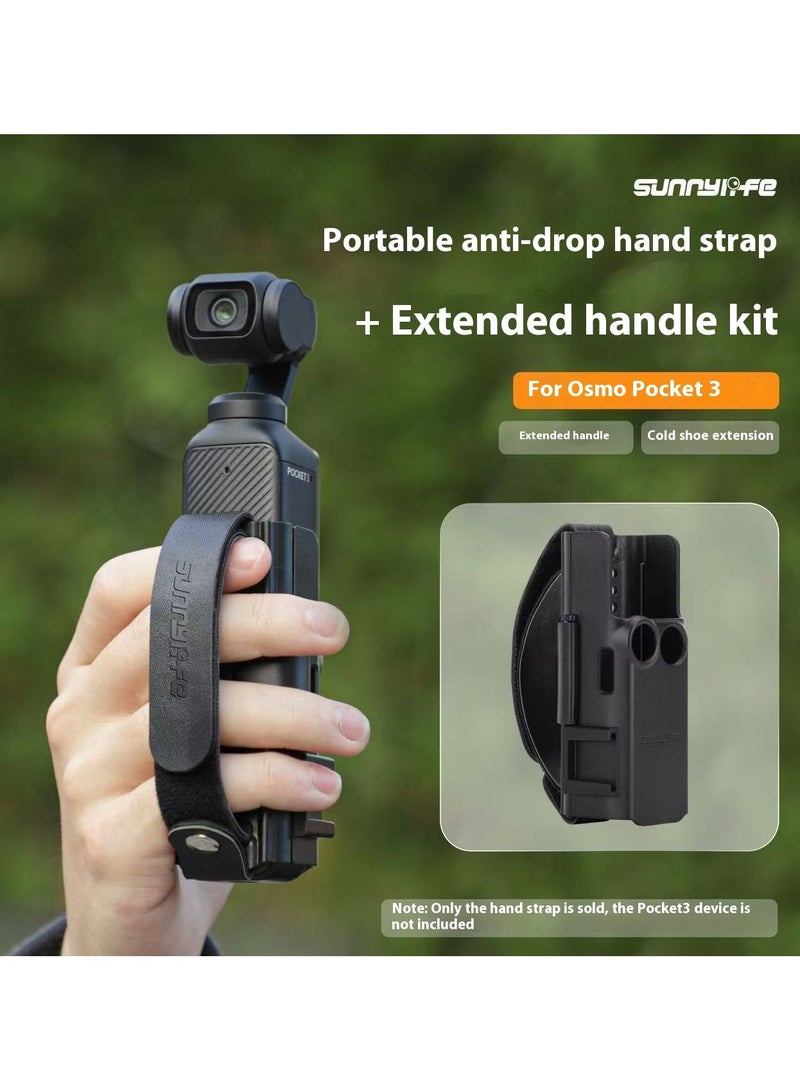 Sunnylife For DJI Osmo Pocket 3 Accessories, Hand Band for Osmo Pocket 3 Protective Case Lanyard Expansion Frame Pocket 3 Extension Handle Cover, - Image 1