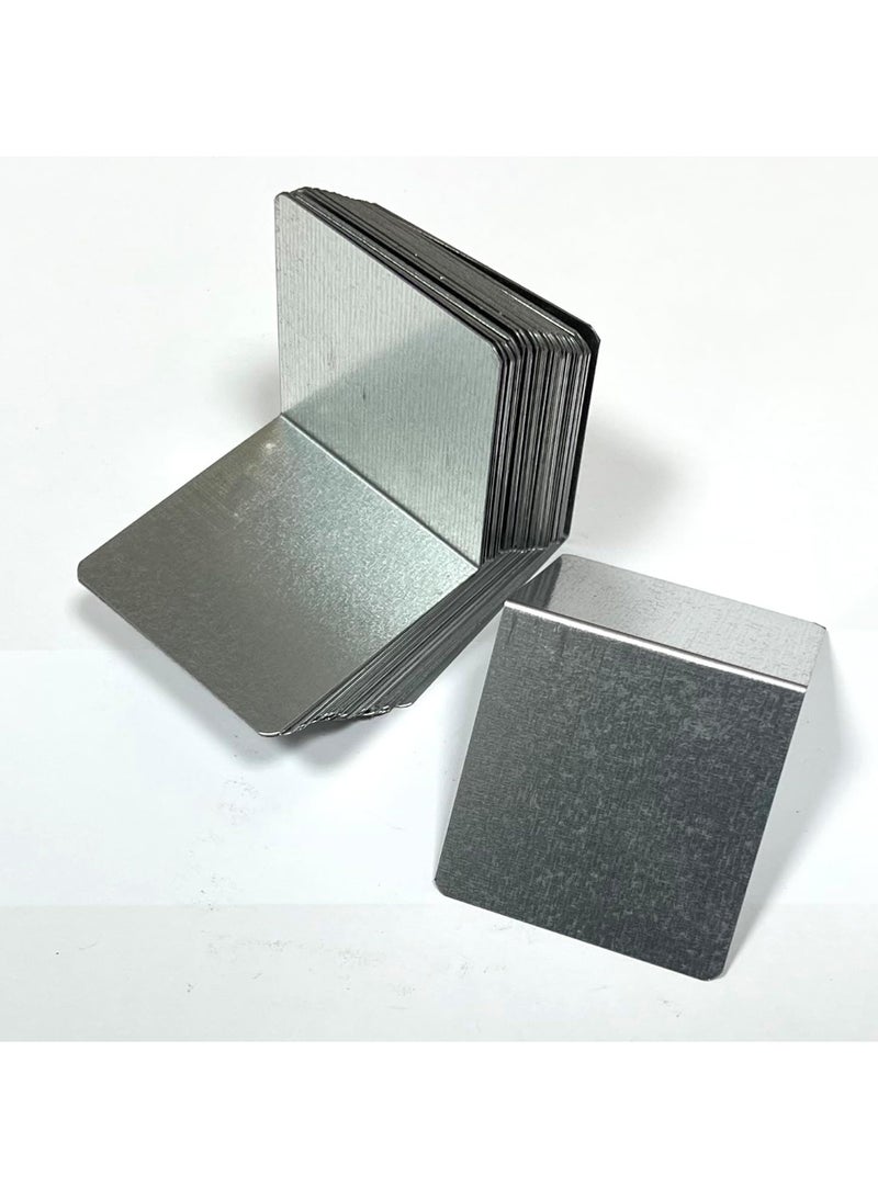 50pcs Corner Protectors 50x50x50mm, 0.4mm Thick, Galvanised Steel L Shaped Plain for Wooden Crates and Shipping Boxes Protecting - Image 5