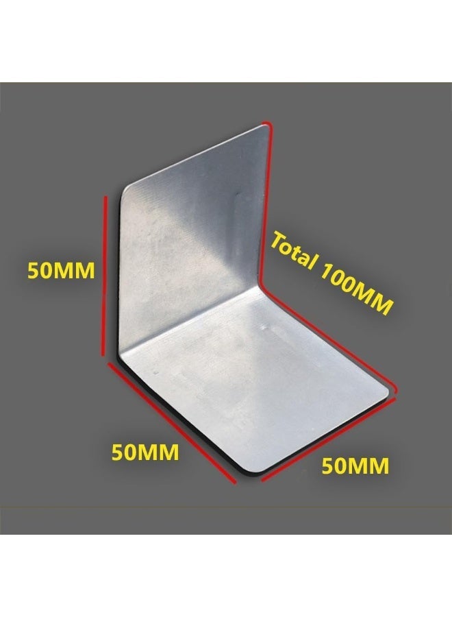 50pcs Corner Protectors 50x50x50mm, 0.4mm Thick, Galvanised Steel L Shaped Plain for Wooden Crates and Shipping Boxes Protecting - Image 2