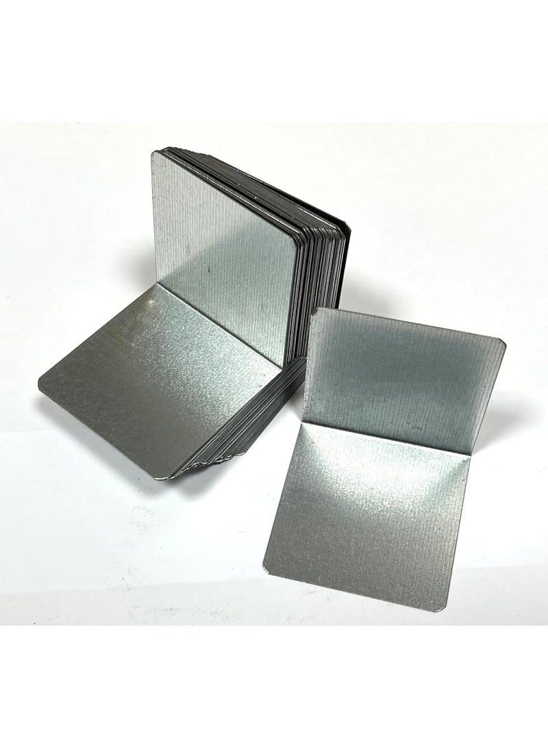 50pcs Corner Protectors 50x50x50mm, 0.4mm Thick, Galvanised Steel L Shaped Plain for Wooden Crates and Shipping Boxes Protecting - Image 1