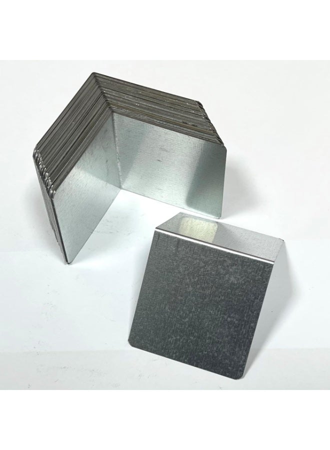 50pcs Corner Protectors 50x50x50mm, 0.4mm Thick, Galvanised Steel L Shaped Plain for Wooden Crates and Shipping Boxes Protecting - Image 3