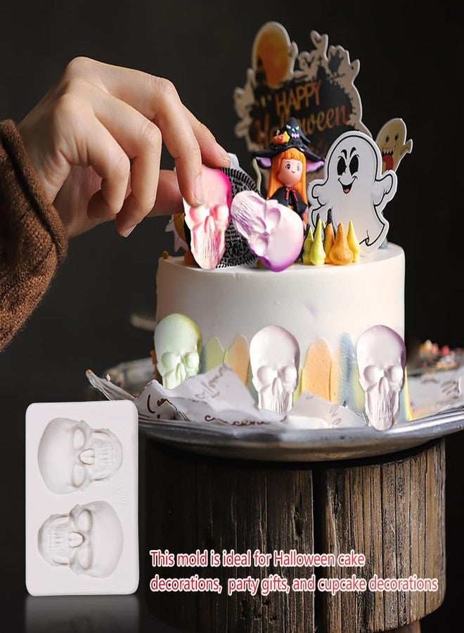 KOOBOOK 1Pcs Creative Skeleton Head Skull Silicone Cake Decoration Mold Chocolate Candy Molds Pastry DIY Candy Tools - Image 2