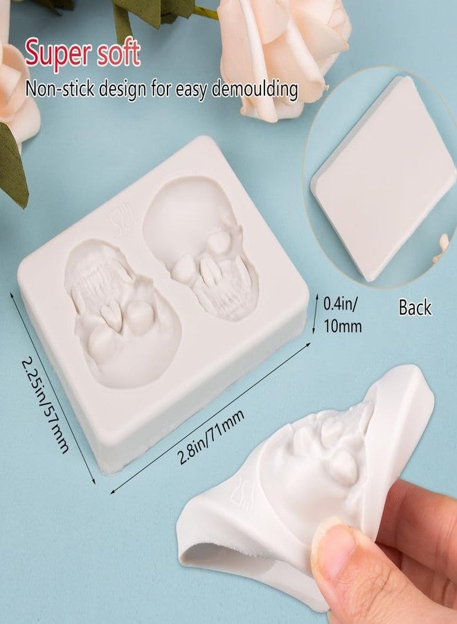 KOOBOOK 1Pcs Creative Skeleton Head Skull Silicone Cake Decoration Mold Chocolate Candy Molds Pastry DIY Candy Tools - Image 4