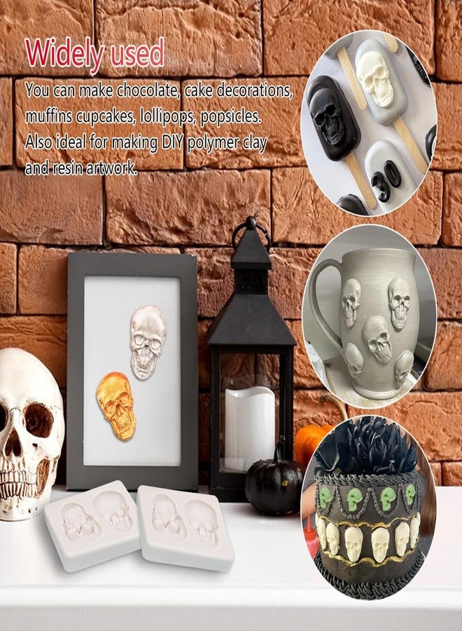 KOOBOOK 1Pcs Creative Skeleton Head Skull Silicone Cake Decoration Mold Chocolate Candy Molds Pastry DIY Candy Tools - Image 3