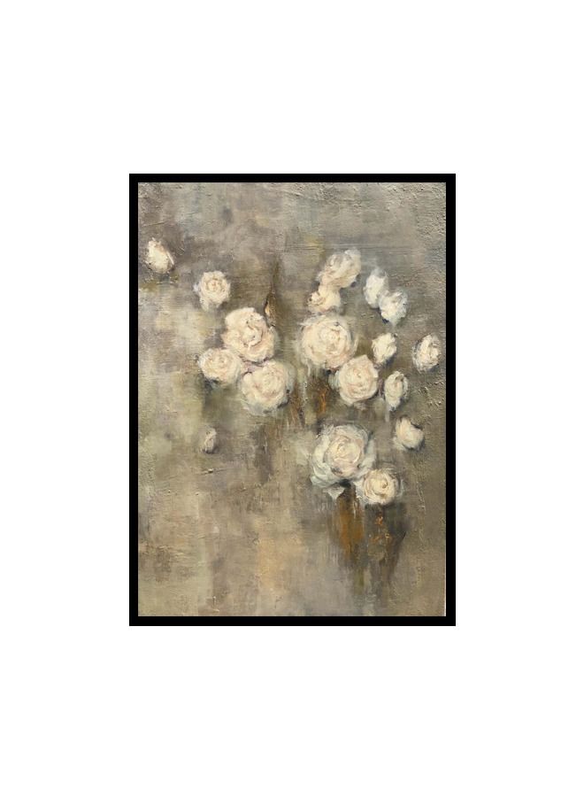 Marktna Canvas Wall Art for Wall Decoration Flowers Design With A Hollow Black Frame Size 120x80cm One Piece - Image 2