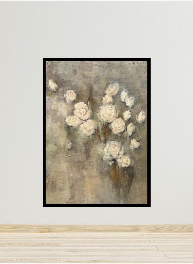 Canvas Wall Art for Wall Decoration Flowers Design With A Hollow Black Frame Size 120x80cm One Piece - pzsku/Z90D55D03C2A81C30C284Z/45/_/1672298420/a102f8e7-7a50-4a15-93cd-8d5d0c4b1047