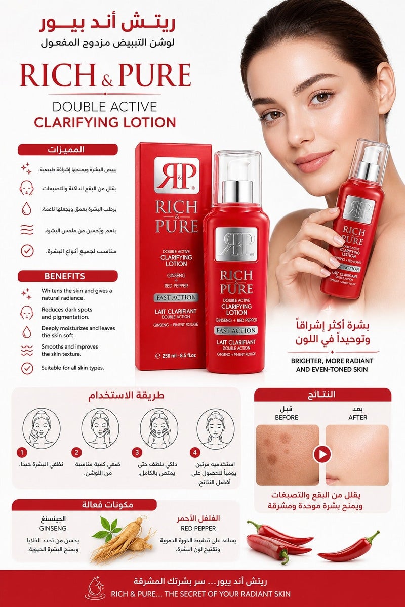 Rich & Pure Double Action Clarifying Body Lotion 250ml - Image 2