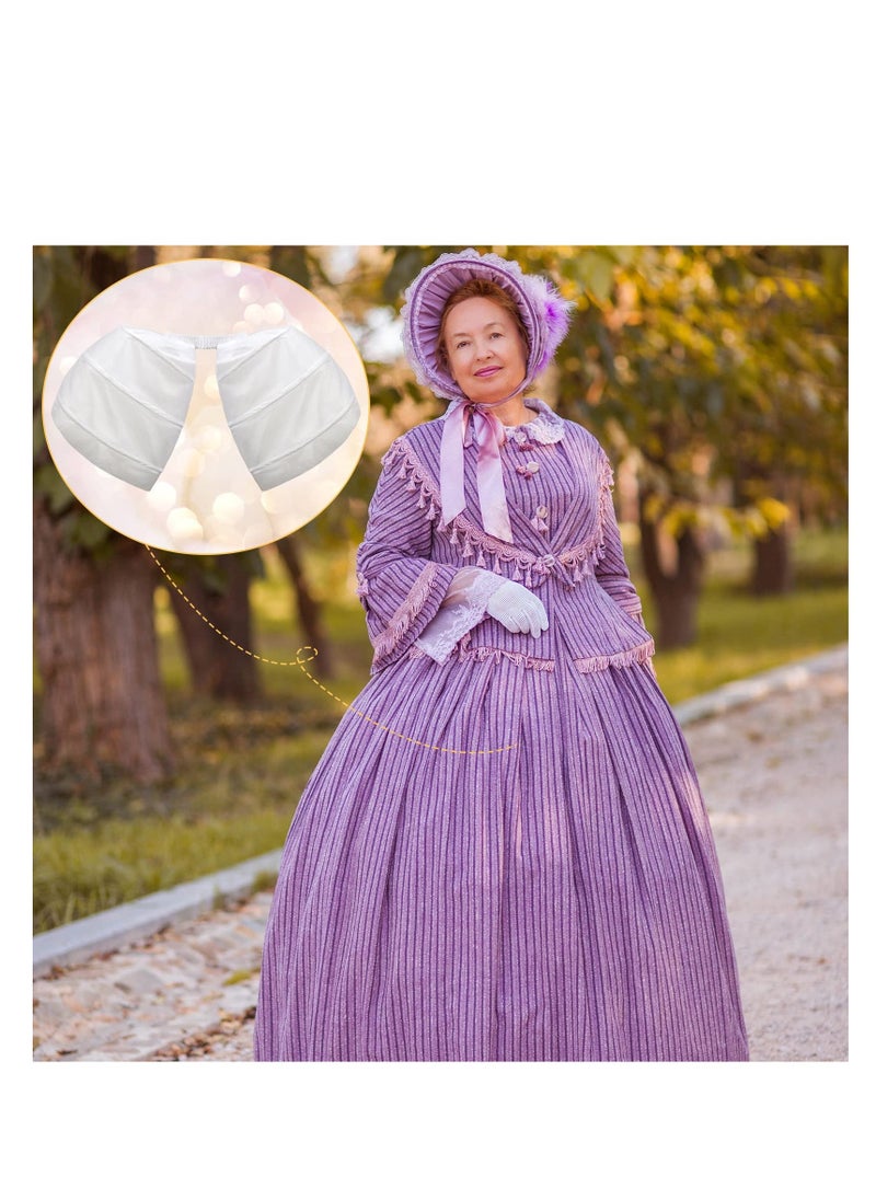 Generic - Victorian Dress Pannier, Double Pannier Petticoat, Short Victorian Dress Double Pannier Petticoat, One size for Women Girls Rococo Ball Gown Gothic Victorian Dress Skirt Costume (White) - Image 1