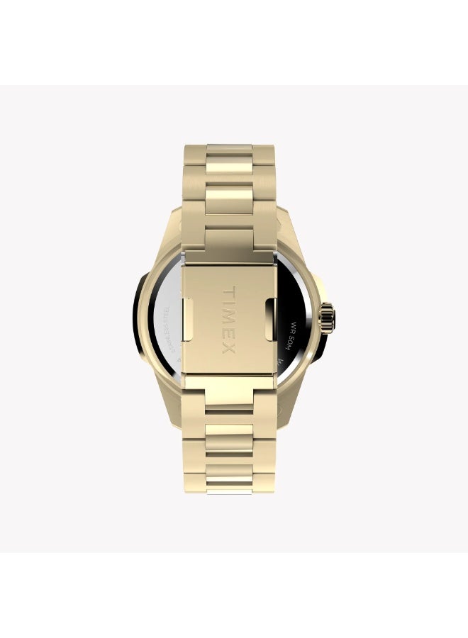 تيميكس ساعة TIMEX X Fortnite Essex مقاس 45 مم، علبة ذهبية اللون، مينا أسود، سوار | TW2Y47200 - Image 4