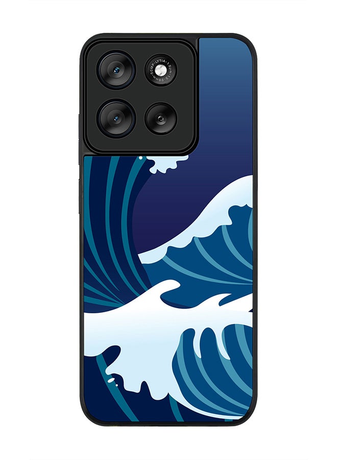 Stylizedd For Motorola Moto G56 Case,Slim fit Camera Protection, Shockproof Thin Phone cover  - Japanese Sea - Image 1