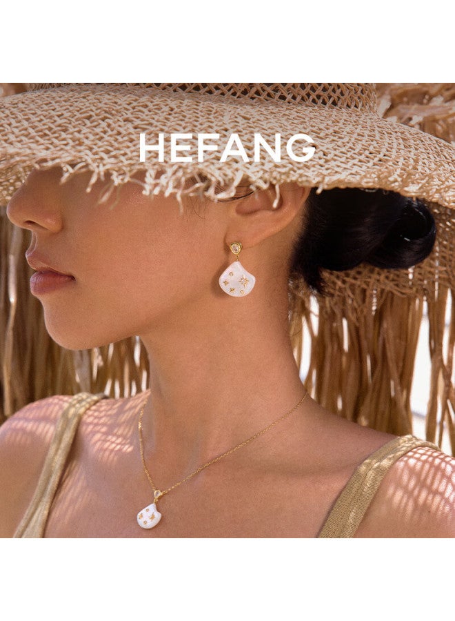 Hefang Mother-of-pearl Starlight Stud Earrings elry Premium Birthday Gift Women's Day Gift For Girlfriend - Image 3