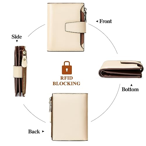 FALAN MULE Small Wallet for Women Leather Bifold Compact RFID Blocking Small Womens Wallet Purse - Image 4