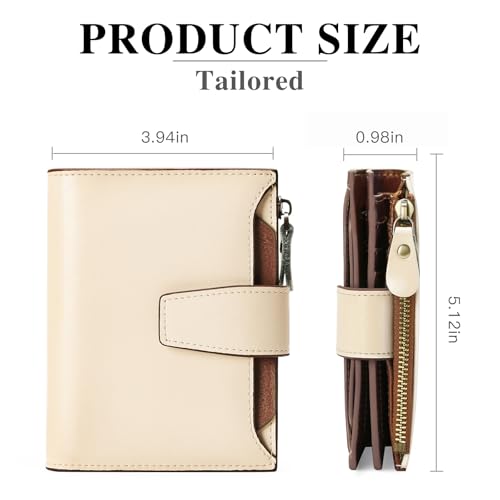 FALAN MULE Small Wallet for Women Leather Bifold Compact RFID Blocking Small Womens Wallet Purse - Image 2