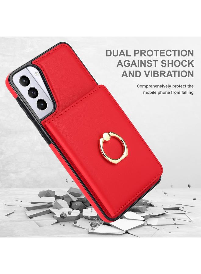 S-TOP Case For Samsung Galaxy S21 FE 5G RFID Anti-theft Card Ring Holder Phone Case - Image 2