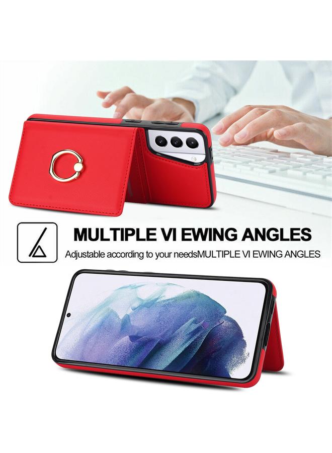 S-TOP Case For Samsung Galaxy S21 FE 5G RFID Anti-theft Card Ring Holder Phone Case - Image 4