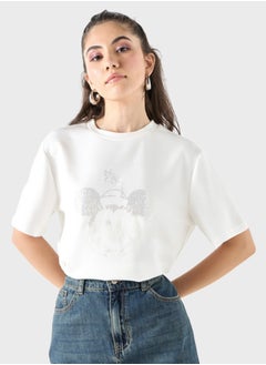 SP Characters Mickey  Mouse  Print Crew Neck T-Shirt  - Image 1