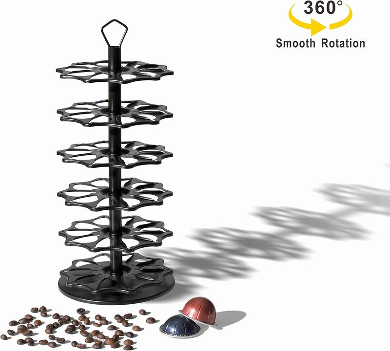 Flagship 6 Tier Coffee Pod Holder Vertuo Carousel Stand Storage for Vertuoline Pod (60 Pods Capacity) - Image 2