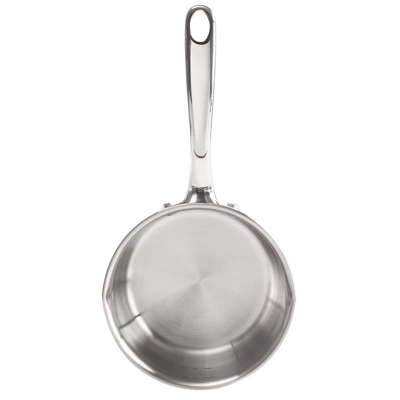 DEAYOU 18/10 Stainless Steel Butter Warmer Measuring Pan, 0.5-Quart Milk Warmer Pot with Dual Pour Spouts, 17OZ Small Sauce Pan for Stove Top, Chocolate Melting, Coffee Tea Soup Warming - Image 5