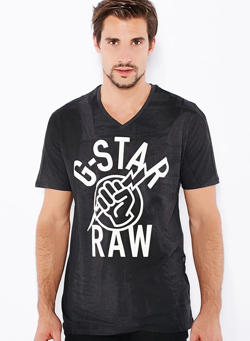 G-Star RAW V Neck Logo T-Shirt