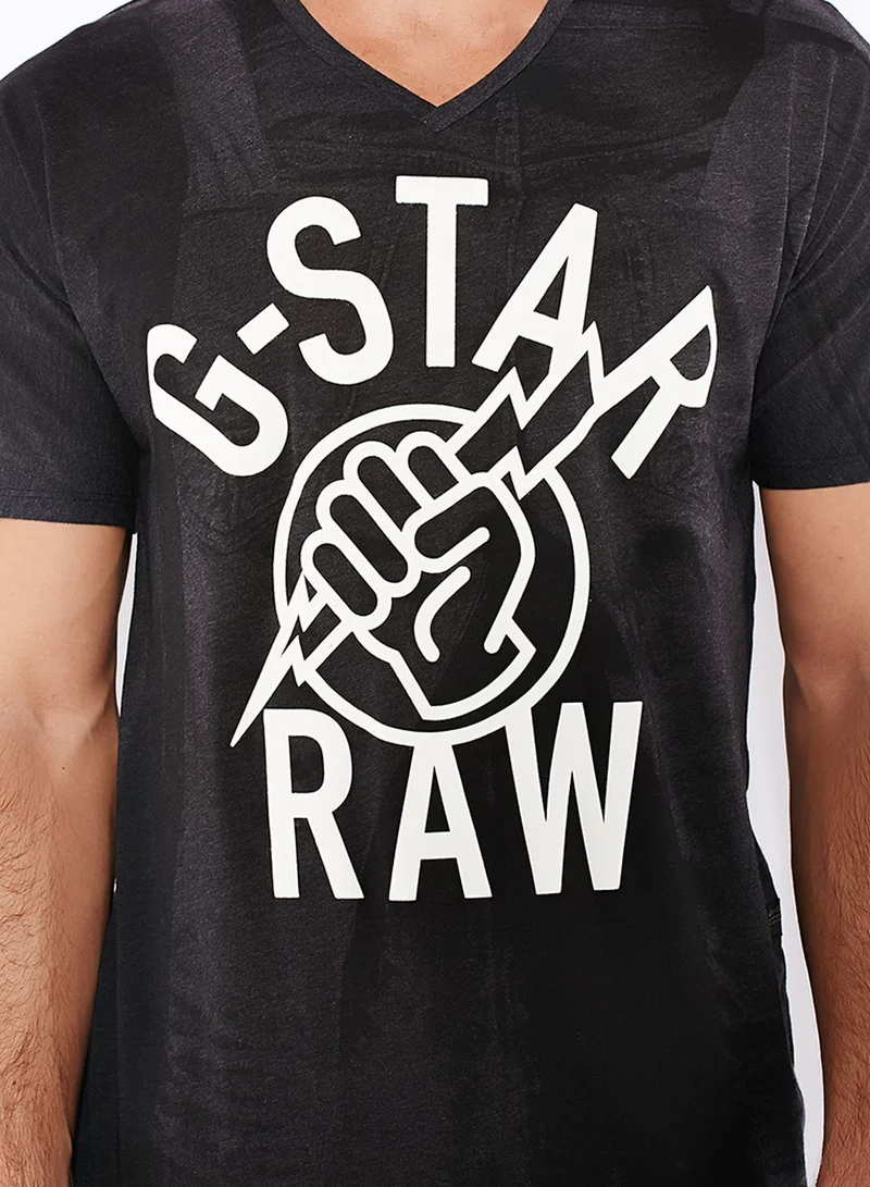 G-Star RAW V Neck Logo T-Shirt