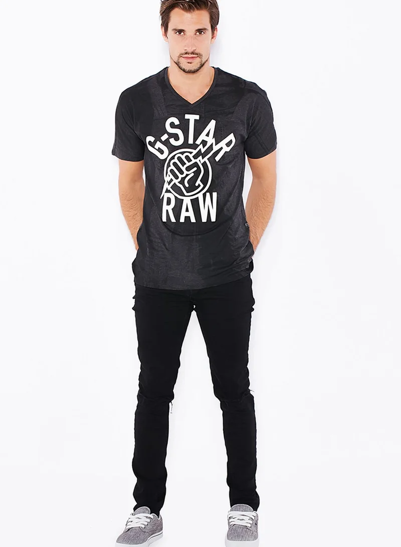 G-Star RAW V Neck Logo T-Shirt