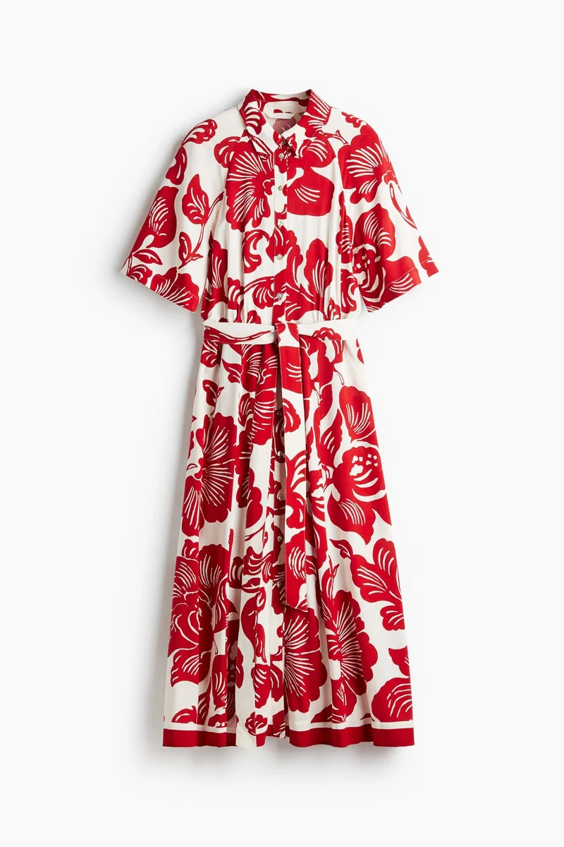 H&M Rib-knit off-the-shoulder dress