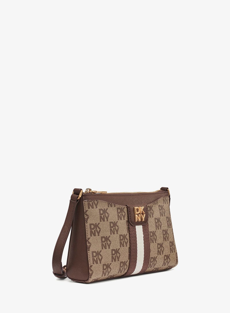 DKNY Nuri Logo Zip Through Crossbody - Image 3