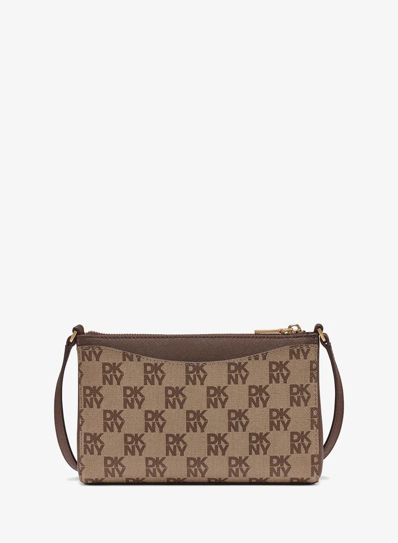 دكني حقيبة كروس بودي بسحاب وشعار نوري