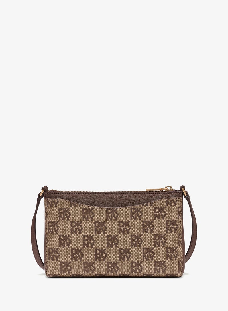 DKNY Nuri Logo Zip Through Crossbody - Image 2